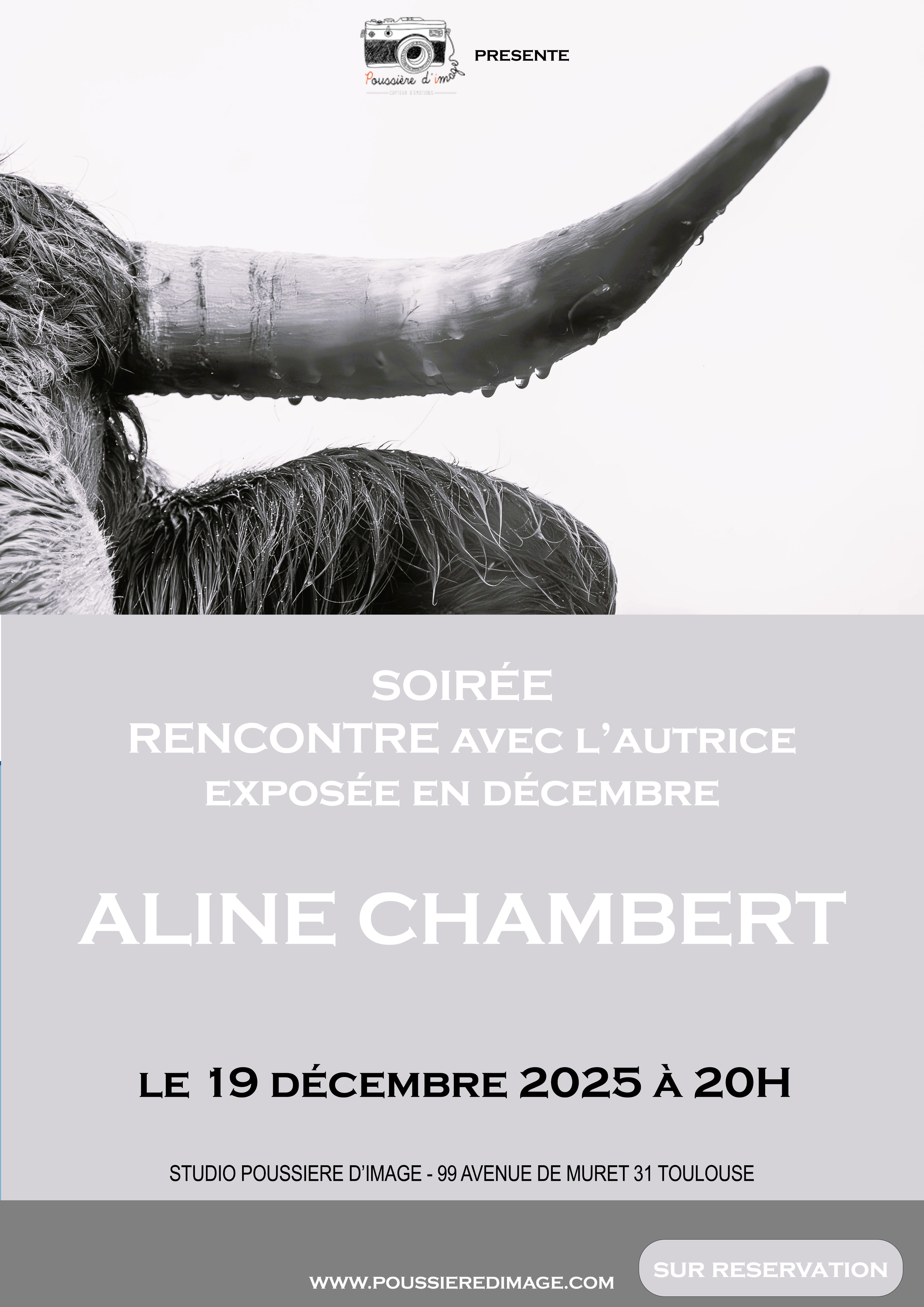 Soirée Rencontre avec l'autrice exposée en décembre ALINE CHAMBERT