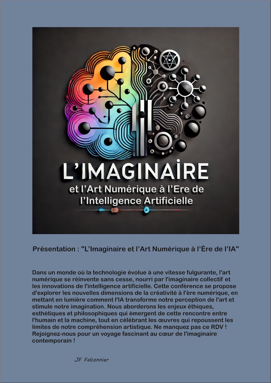 Conférence "L'imaginaire", Cycle "Art et photo", par Jean-François FALCONNIER